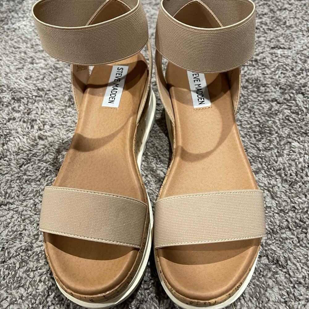 Steve Madden cork platform sandals size 7